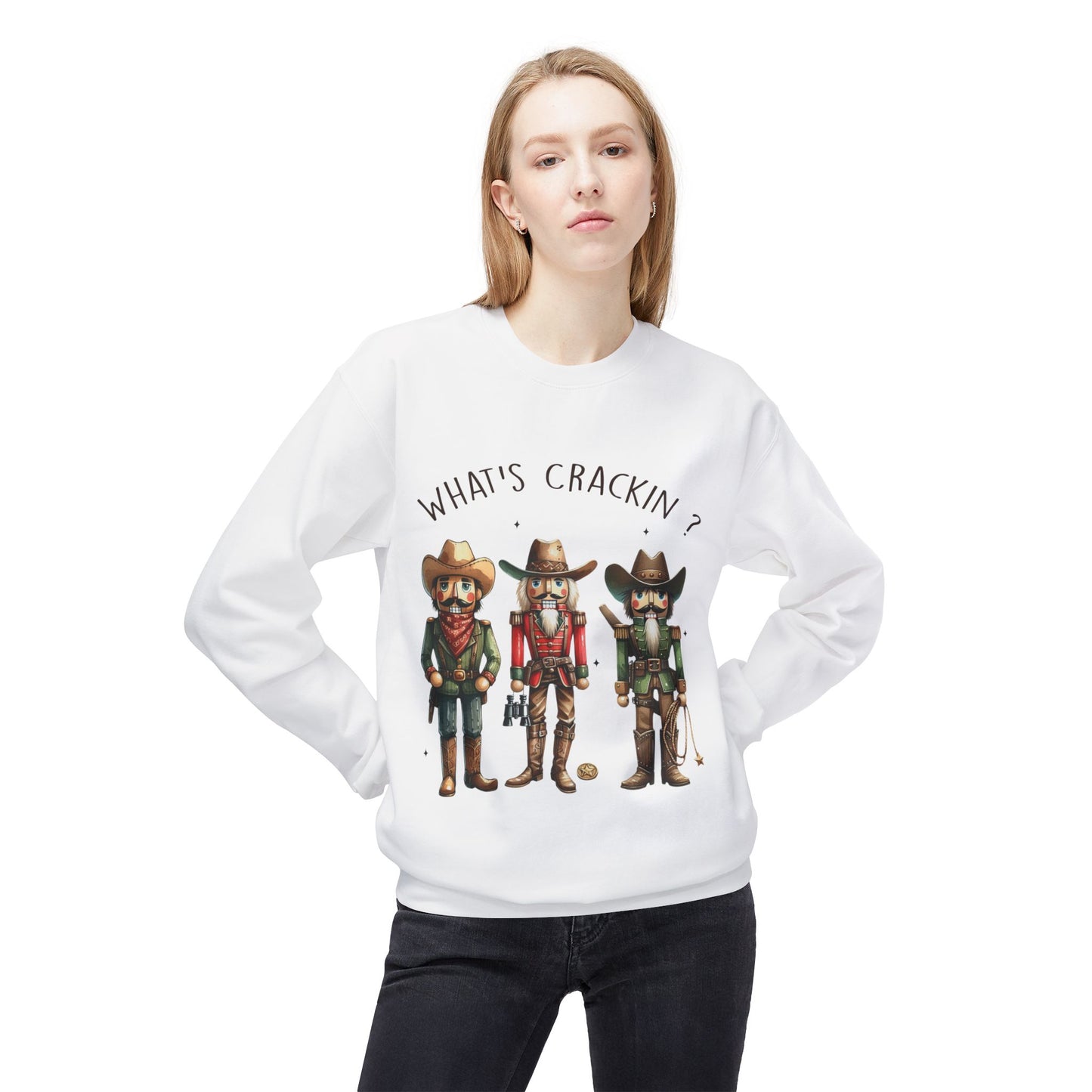 What's Crackin? Unisex Softstyle Fleece Crewneck Sweatshirt