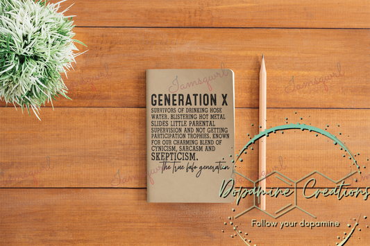 Gen X True FAFO Generation Blank Notebook