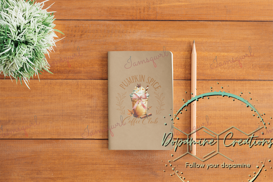 Pumpkin Spice Coffee Club Blank Notebook